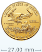 1/2盎司美國鷹揚金幣(舊年份, 非全新) .9167, 22K