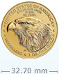 2023 1 oz Gold American Eagle Coin.9167, 22K