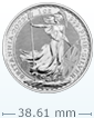 1盎司英國不列顛女神銀幣(英女皇頭像)