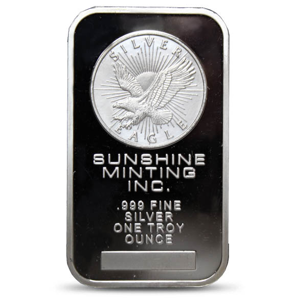 1盎司美國陽光鑄幣廠銀塊.999