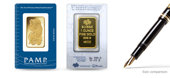 1 oz Gold PAMP Suisse Lady Fortuna Bar .9999