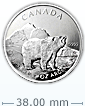 2011 1盎司加拿大野生動物系列灰熊銀幣(非全新)