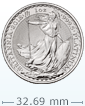 1 盎司英國不列顛女神鉑金幣(非全新)