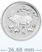 2019 1/2盎司澳洲豬年銀幣(非全新)