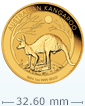 2019 1 oz Gold Australian Kangaroo Coin(Not in Mint Condition)