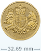 1盎司英國皇家徽號金幣(舊年份, 非全新)