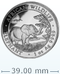 2019 1 盎司非洲索馬利亞大象銀幣(非全新)