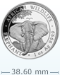2021 1盎司非洲索馬利亞大象銀幣