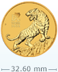 2022 1 oz Gold Australian Lunar Tiger Coin