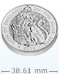 2022 2盎司英國都鐸王室神獸 - 英格蘭雄獅銀幣(非全新)