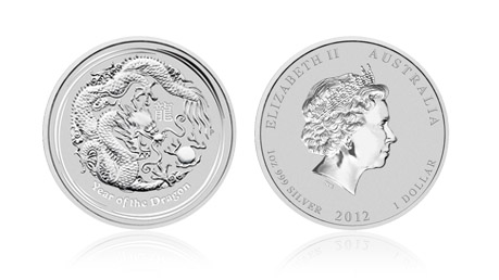 2012 1盎司澳洲龍年生肖銀幣.999
