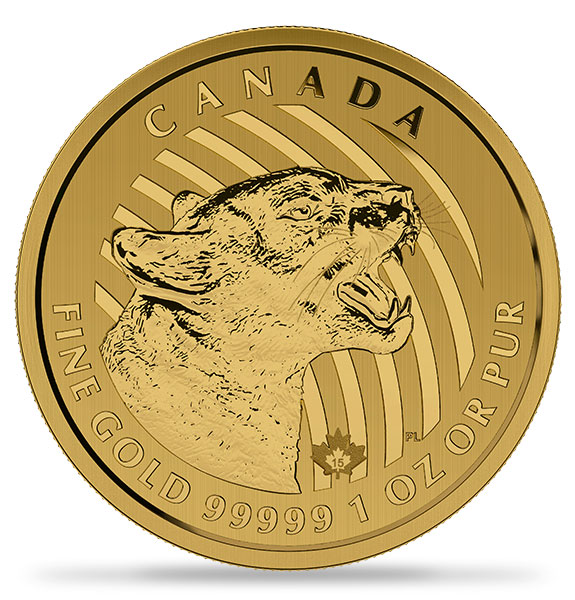 2015 1 盎司加拿大咆哮美洲獅金幣.99999