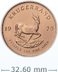 1盎司南非富格林金幣(舊年份, 非全新) .9167, 22K