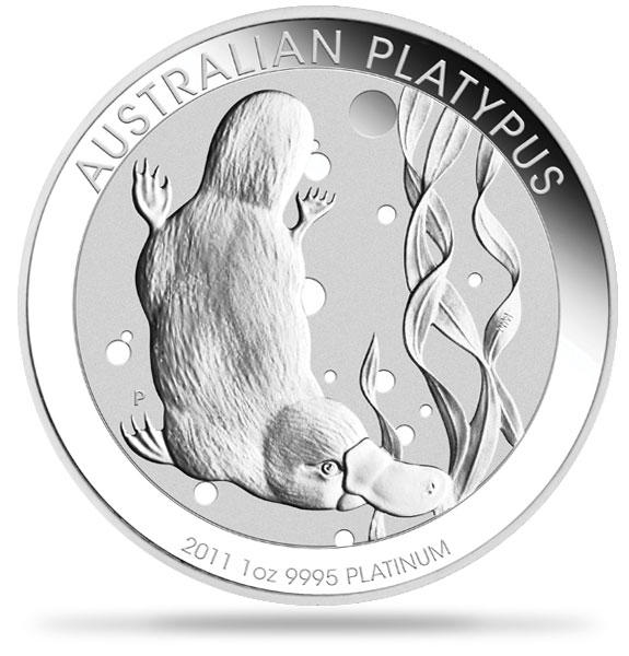 2011 1盎司澳洲鴨嘴獸鉑金幣.9995