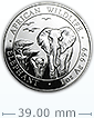 2015 1 盎司非洲索馬利亞大象銀幣(非全新)