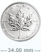 1盎司加拿大楓葉鈀金幣(舊年份, 非全新)