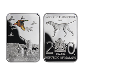 狩獵藝術系列 - 馬拉維共和國綠頭鴨狩獵精鑄銀幣