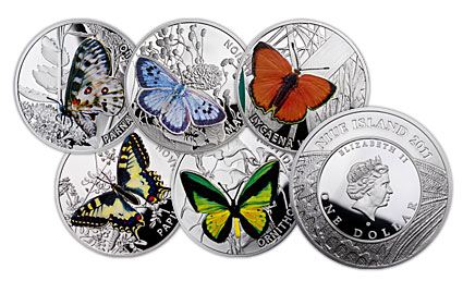 蝴蝶系列 –紐埃島精鑄銀幣