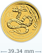 2013 1盎司澳洲蛇年生肖金幣(非全新)