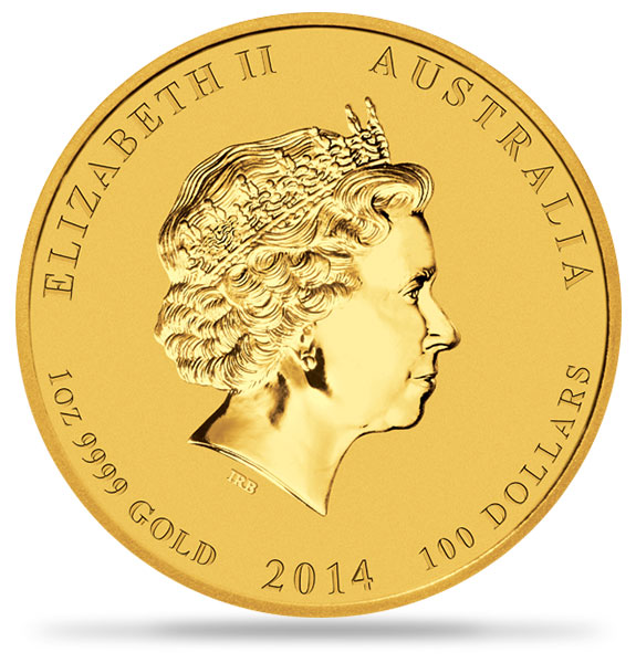 2014 1盎司澳洲馬年生肖金幣.9999