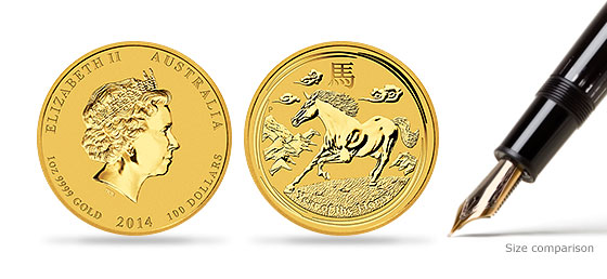 2014 1 oz Gold Australian Lunar Horse Coin .9999