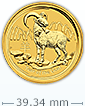 2015 1盎司澳洲羊年生肖金幣(非全新)