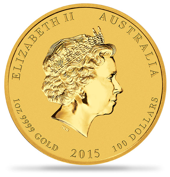 2015 1盎司澳洲羊年生肖金幣.9999